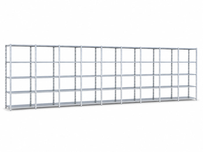 GS-3 legbordstelling 100 cm diep complete rij 9 meter
