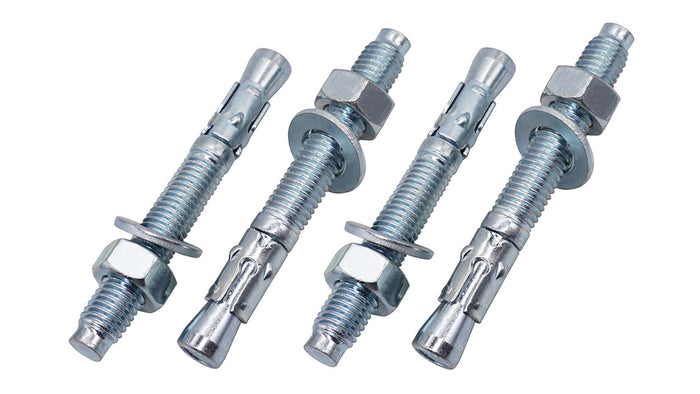 4 keilbouten M12 x 100 mm verzinkt (Geschikt voor 1 staander/juk)