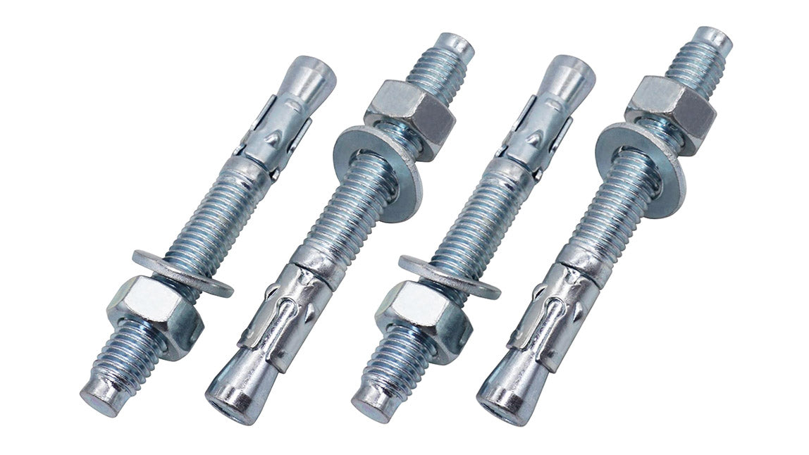 4 keilbouten M12 x 100 mm verzinkt (Geschikt voor 1 staander/juk)