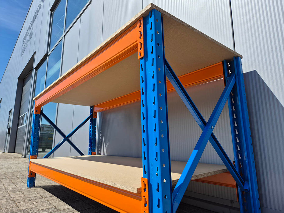 Werkbank Stow 100cm hoog, (kies je breedte), 80cm diep met boven en onderlaag