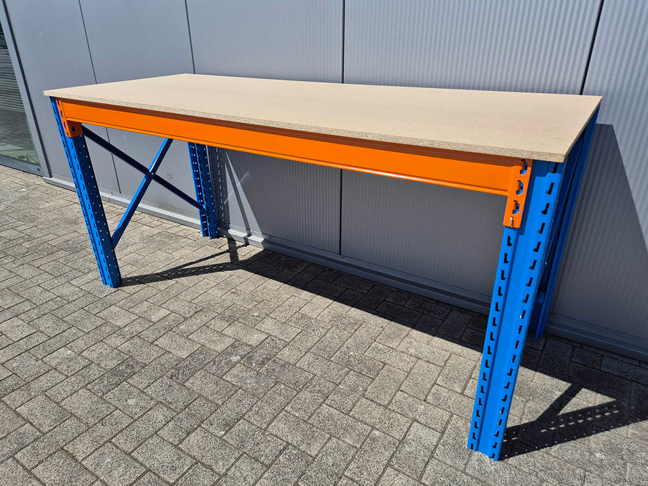 Werkbank Stow 100cm hoog, (kies je breedte), 80cm diep met bovenlaag
