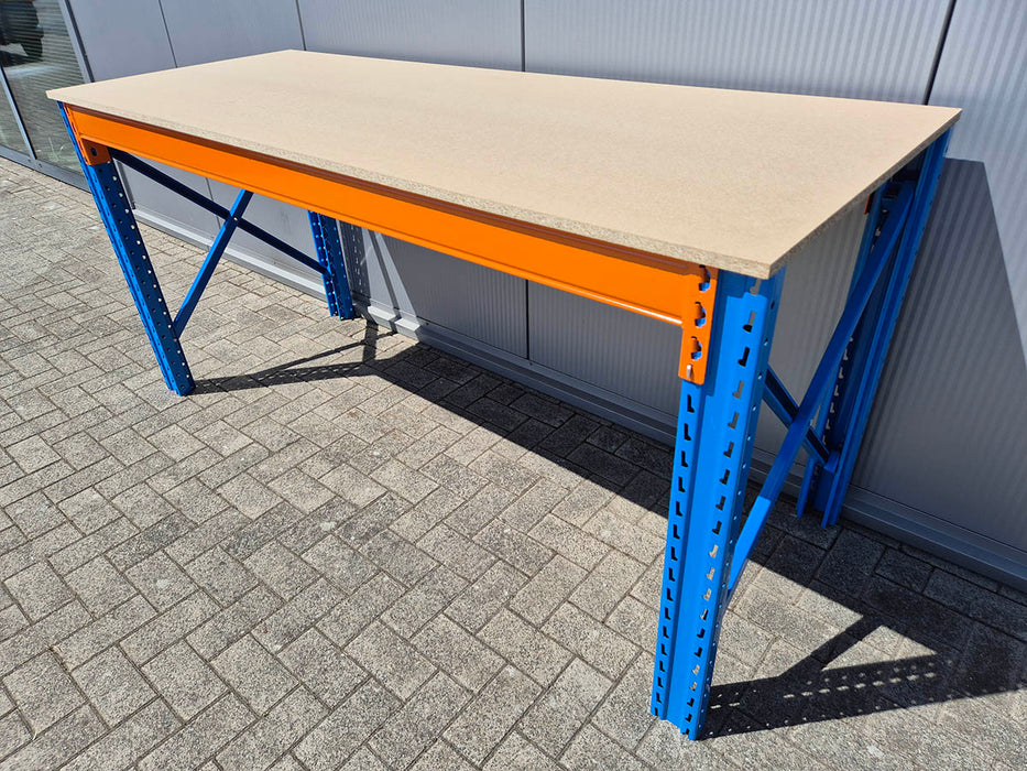 Werkbank Stow 100cm hoog, (kies je breedte), 80cm diep met bovenlaag