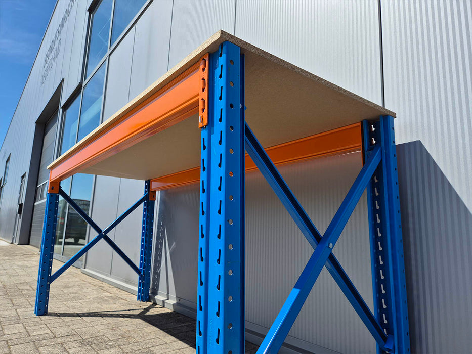 Werkbank Stow 100cm hoog, (kies je breedte), 80cm diep met bovenlaag