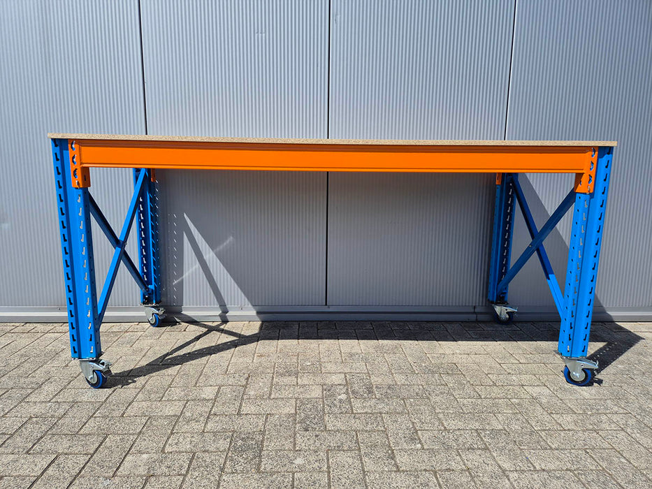 Werkbank Stow 100cm hoog, (kies je breedte), 80cm diep met bovenlaag