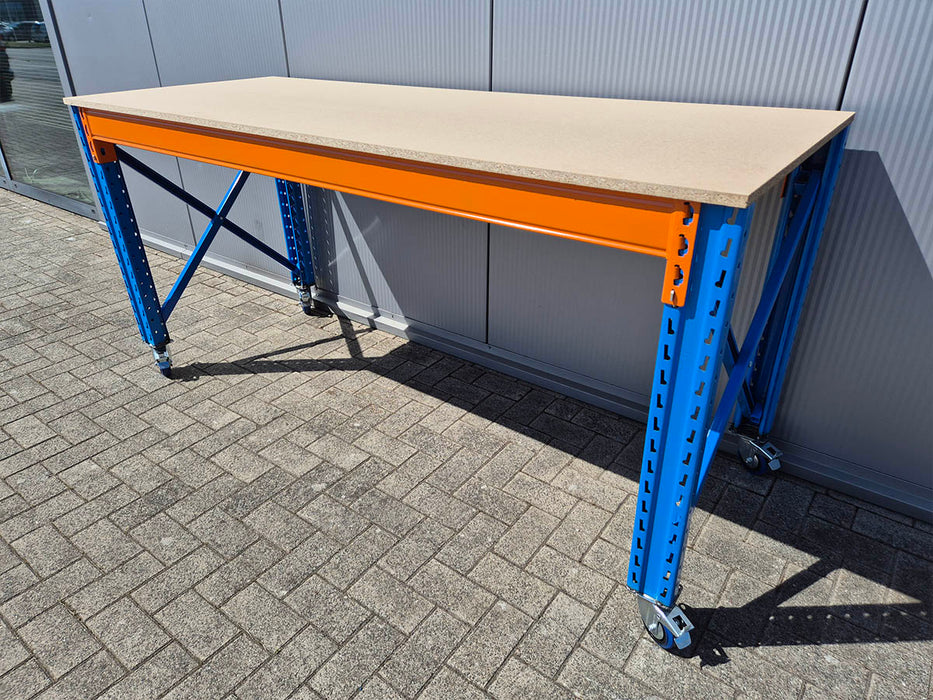 Werkbank Stow 100cm hoog, (kies je breedte), 80cm diep met bovenlaag