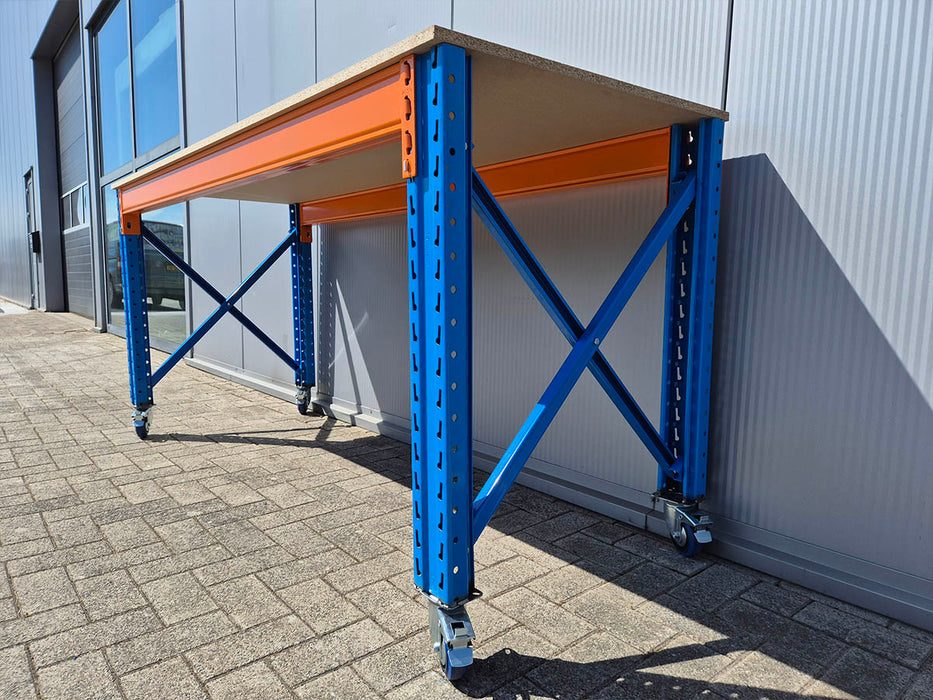 Werkbank Stow 100cm hoog, (kies je breedte), 80cm diep met bovenlaag