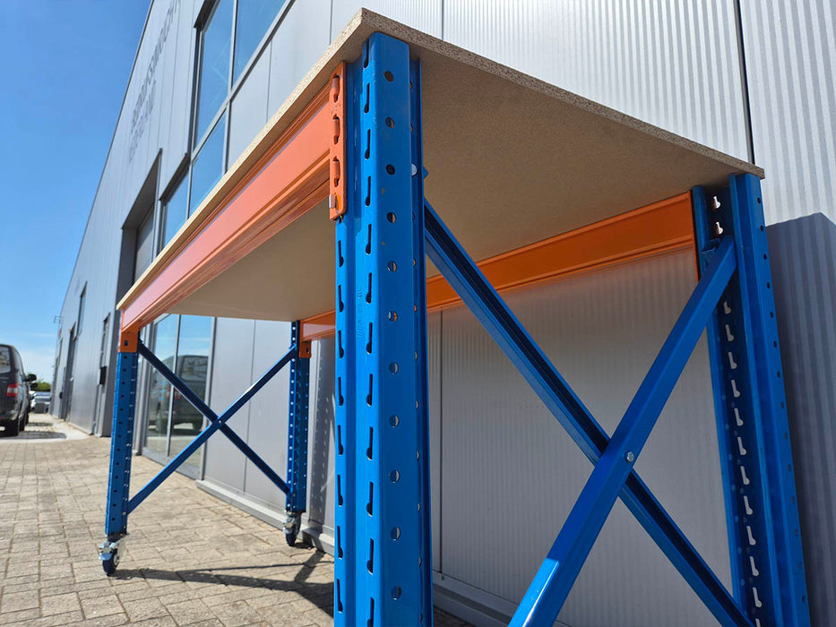 Werkbank Stow 100cm hoog, (kies je breedte), 80cm diep met bovenlaag