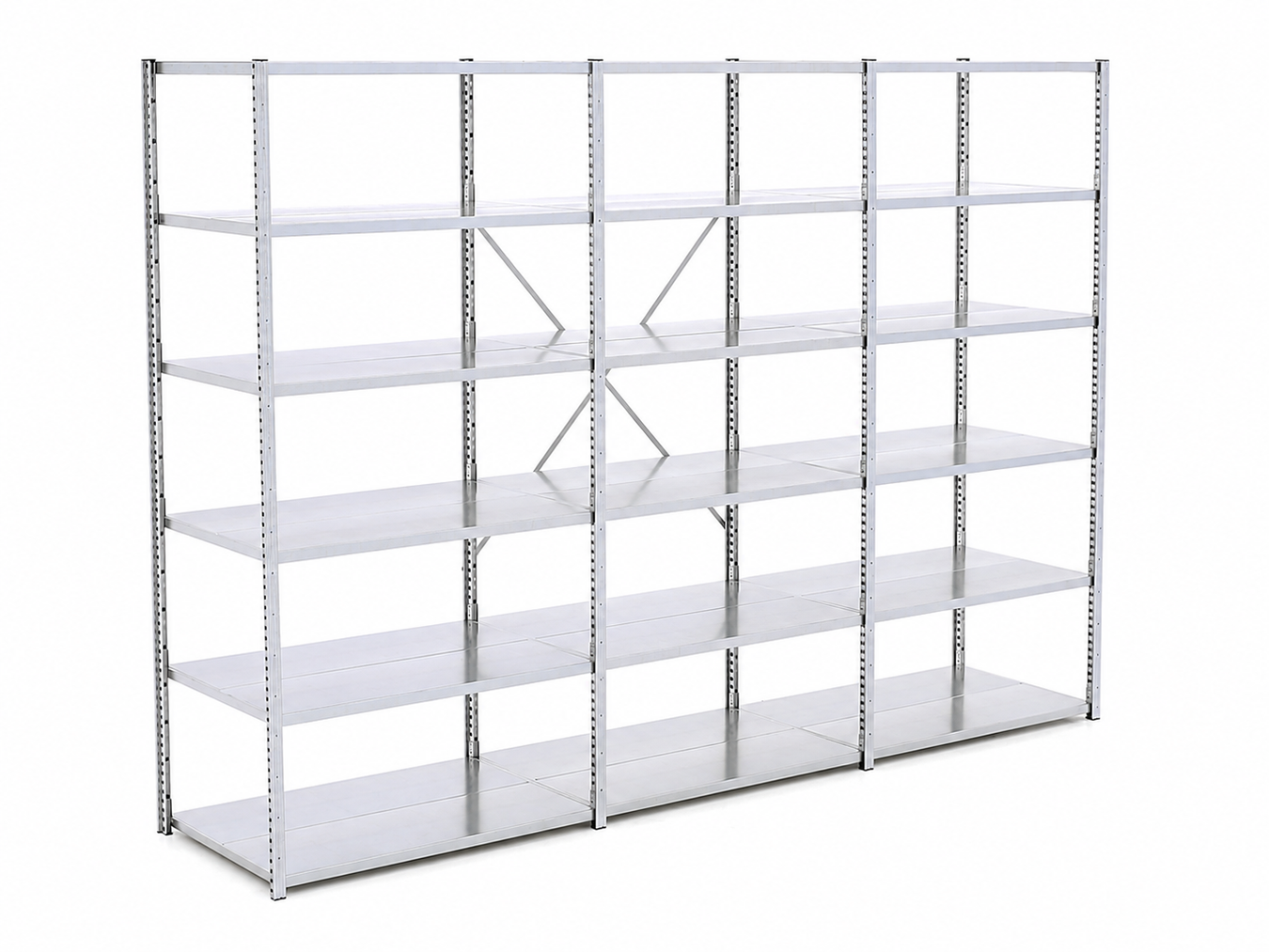 GS-3 legbordstelling 100 cm diep complete rij 4 meter