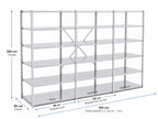 GS-3 legbordstelling 80 cm diep – aanbouwstelling