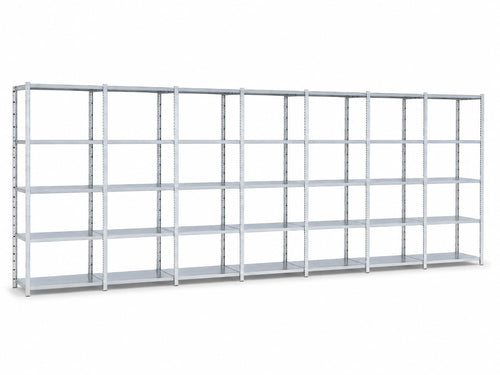 GS-3 legbordstelling 100 cm diep complete rij 7 meter