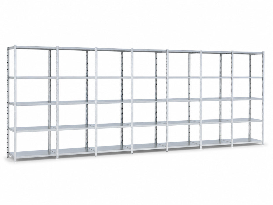 GS-3 legbordstelling 100 cm diep complete rij 7 meter