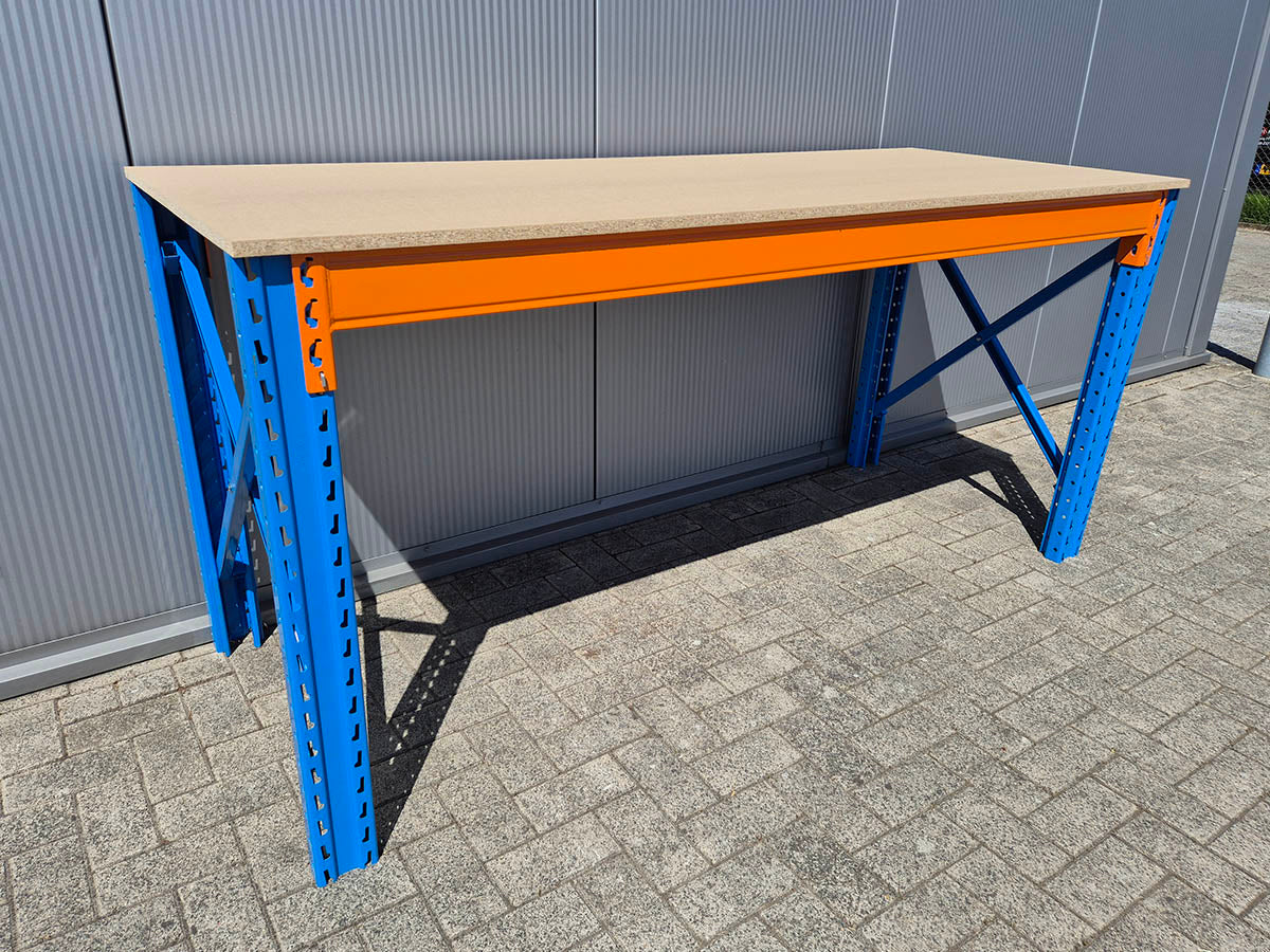 Werkbank Stow 100cm hoog, (kies je breedte), 80cm diep met bovenlaag