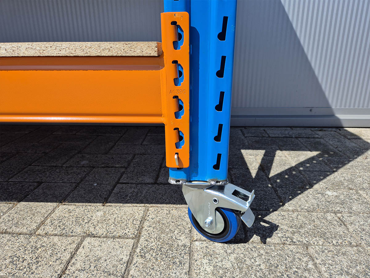 Stow werkbank met onderlaag op wielen – 250 kg per wiel - 290 cm breed × 80 cm diep × 100 cm hoog