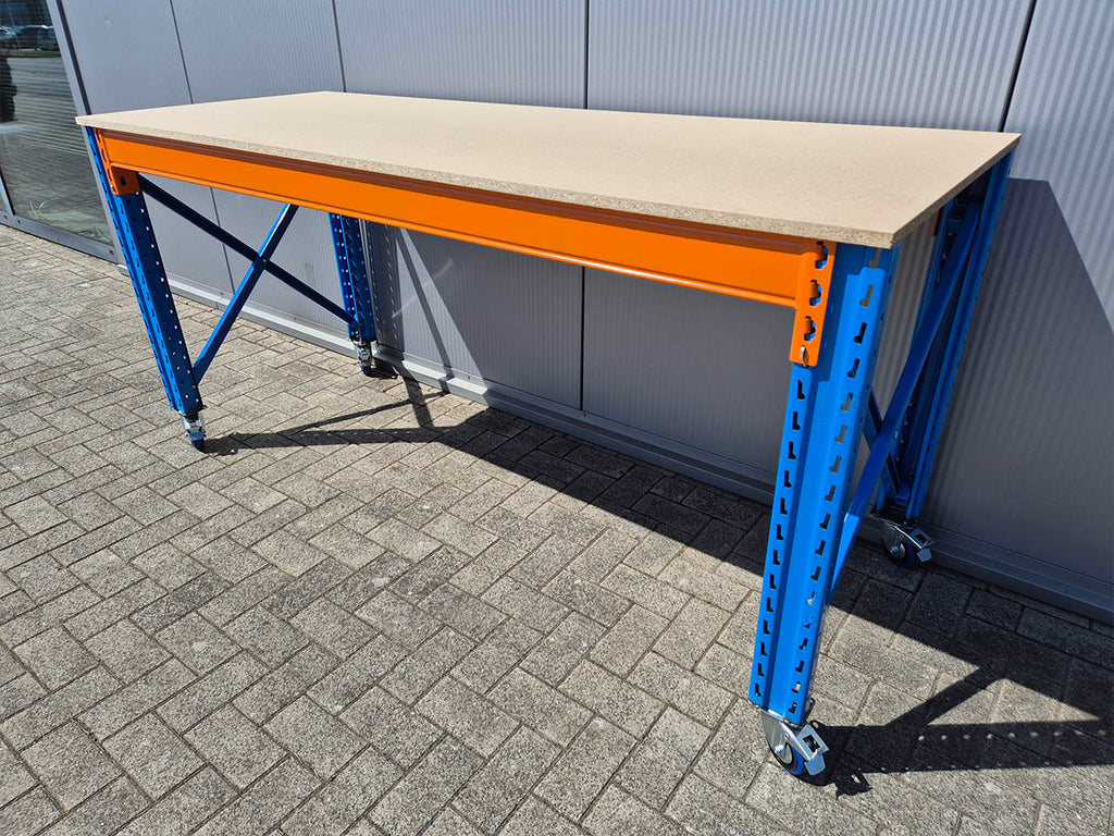 Stow werkbank op wielen – 250 kg per wiel - 290 cm breed × 80 cm diep × 100 cm hoog