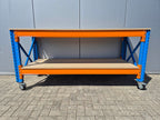 Stow werkbank met onderlaag op wielen – 100 kg per wiel - 380 cm breed × 80 cm diep × 100 cm hoog