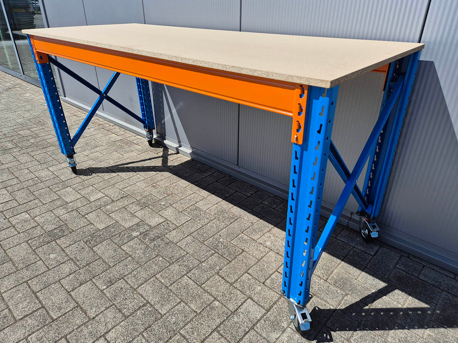 Stow werkbank op wielen – 100 kg per wiel - 380 cm breed × 80 cm diep × 100 cm hoog