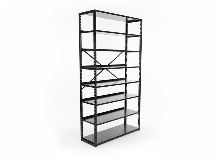 Zwarte Legbordstelling 40cm diep Aanbouw